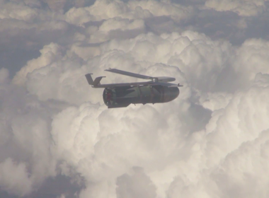 a fab-3000 aerial bomb fitted with a umpk kit