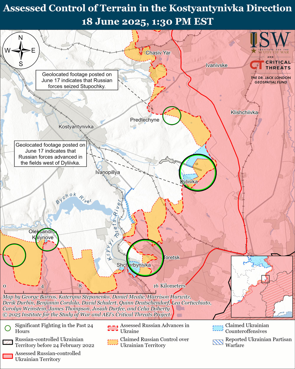 isw russians tried platoon-sized mech assault near toretsk drones destroyed equipment kostyantynivka-direction-june-18-2025 soviet-era armor appears less use shift toward lighter motorized platforms russian forces launched mechanized offensive 17 using armored