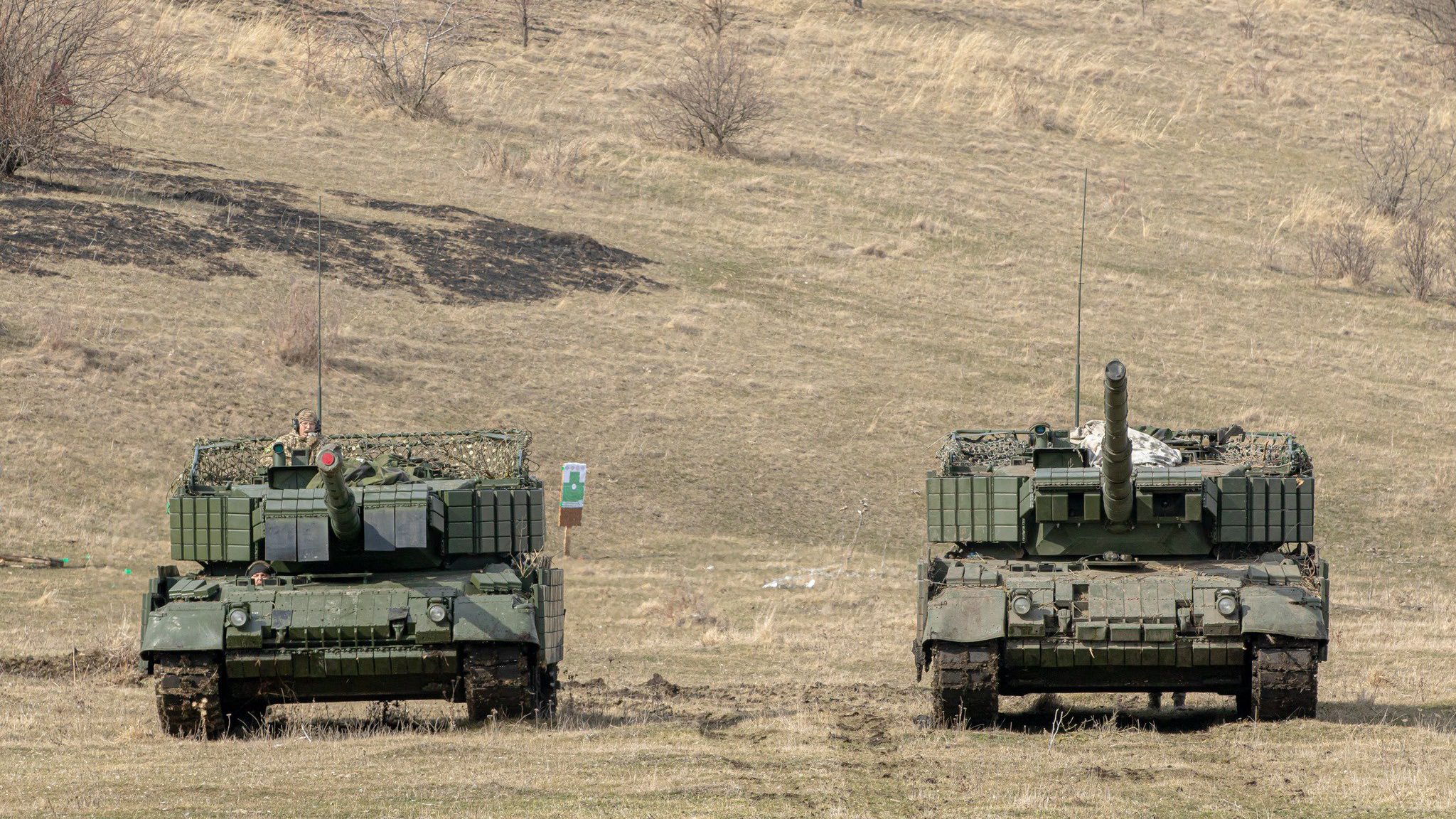 Ukrainian Leopard 1A5s.