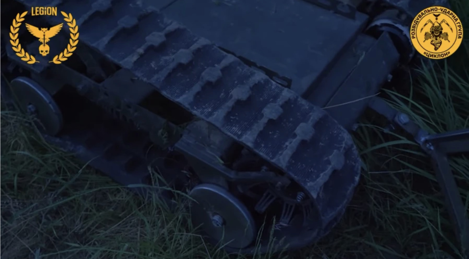 Ukrainian-made ground drone called Legit that can either deliver supplies or blow things up.