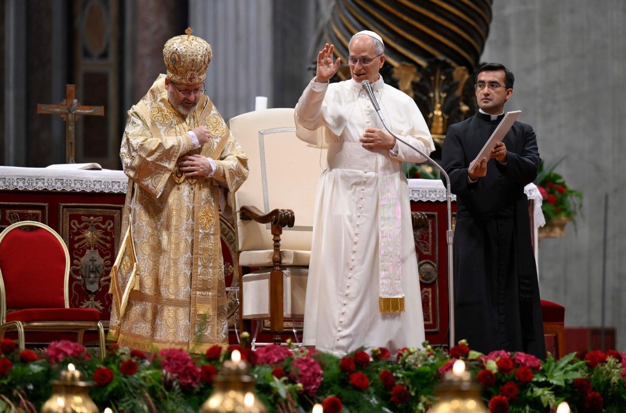 Pope Leo XIV joins Ukrainian Greek Catholic Church pilgrimage at Vatican on 28 June.