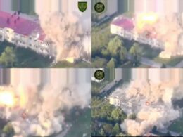 ukrainian airstrike levels russian military facility kursk oblast (video) bomb strike building russia's 2025 wararchive militarnyi four precision bombs completely demolished nearby ammunition storage ukraine news reports