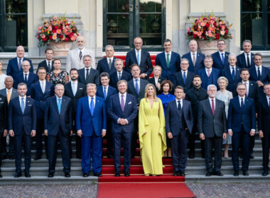 bloomberg how nato leaders trying save ukraine — flattering trump ukrainian president volodymyr zelenskyy posing alongside netherlands' king willem-alexander queen máxima hague 24 2025 natoint nato-leaders-zelenskyy-meet-belgian-king-and-queen-trump summit 25 european chose