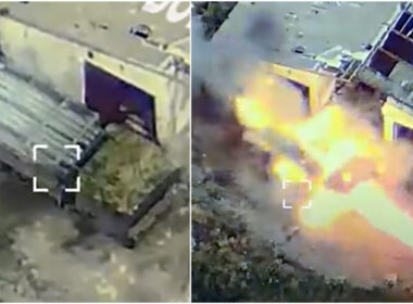 caught video ukraine’s drone wipes out russia's rare m-1991 rocket launcher supplied kim jong un ukrainian attack pyongyang-supplied m1991 heavy multiple donetsk oblast 2025 north-korean-m1991-mlrs-getting-hit-by-ukrainian-drone-near-novopavlivka-donetsk-oblast forces have destroyed launch system