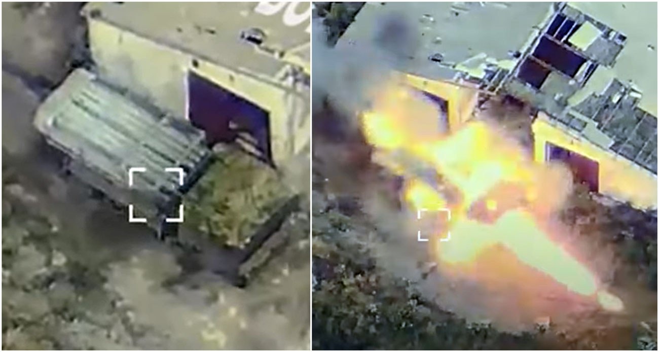 caught video ukraine’s drone wipes out russia's rare m-1991 rocket launcher supplied kim jong un ukrainian attack pyongyang-supplied m1991 heavy multiple donetsk oblast 2025 north-korean-m1991-mlrs-getting-hit-by-ukrainian-drone-near-novopavlivka-donetsk-oblast forces have destroyed launch system
