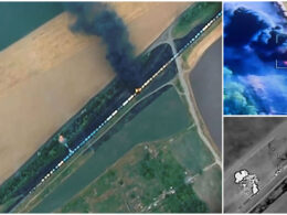 ukrainian drones destroy russian fuel train near occupied molochansk – smoke seen 20 km (video) ablaze zaporizhzhia oblast 21-22 2025 sources hur telegram/andriushchenko time russian-fuel-train-ablaze-in-zaporizhzhia-oblast drone strike led military intelligence