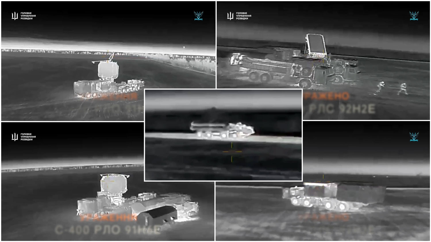 ukrainian drones cripple 4 radars 1 launcher russia's s-400 sam occupied crimea fpv drone views components system moments before strikes 91n6e (left) 92n2e (right) s2a missile (middle) russian-s-400-radars-roasted-in-occupied-crimea-by-hur-fpvs military intelligence