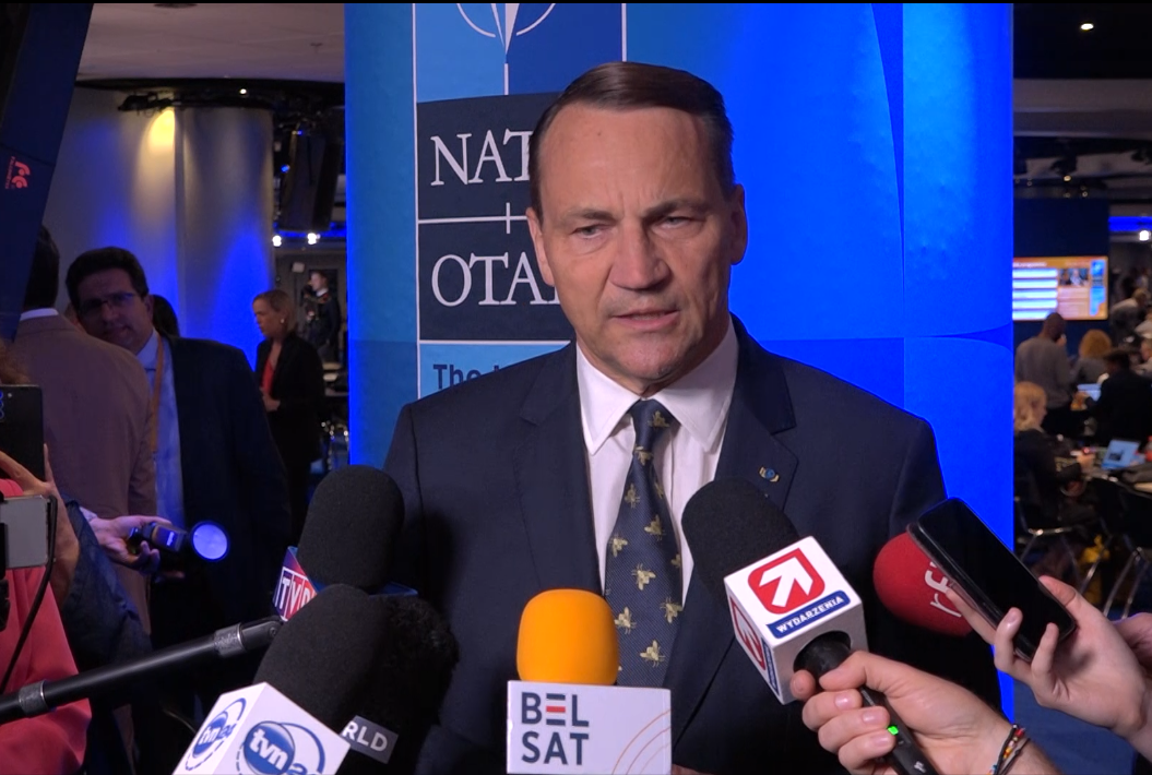 putin overstretched russia withdraws forces kaliningrad poland says radosław sikorski nato summit hague 24 2025 belsat video has significantly reduced its military oblast polish foreign minister statement made during reported