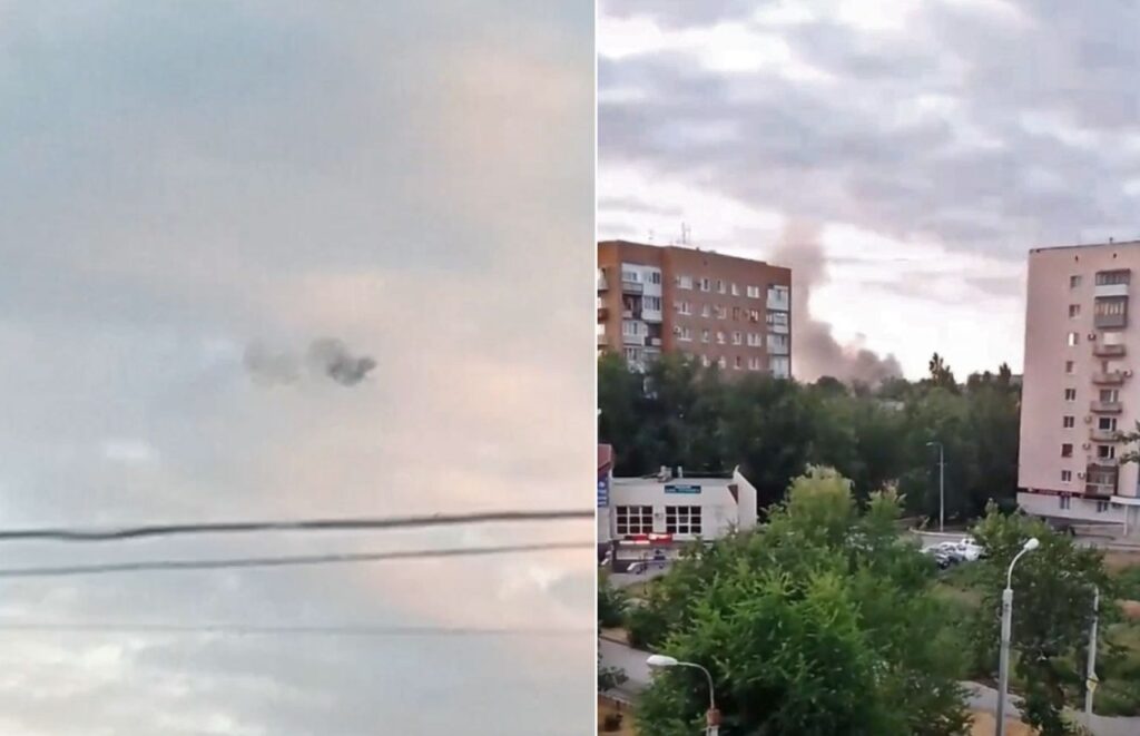 russia's volgograd targeted drones drone attack 19 2025 telegram/exilenova+ early hours mass multiple parts russia prompted emergency flight restrictions temporary activation kovyor airport shutdown protocol outcome assault remains unknown ukraine