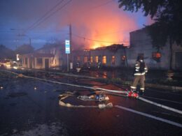 Aftermath of the Russian attacks on the frontline city of Kharkiv, 2 June.