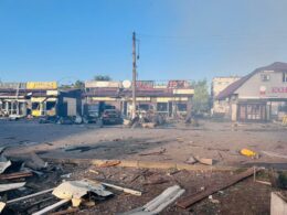 On 16 July, Russian forces dropped the 500-kilogram aerial bomb on Dobropillia's busiest commercial district precisely when employees were leaving work.