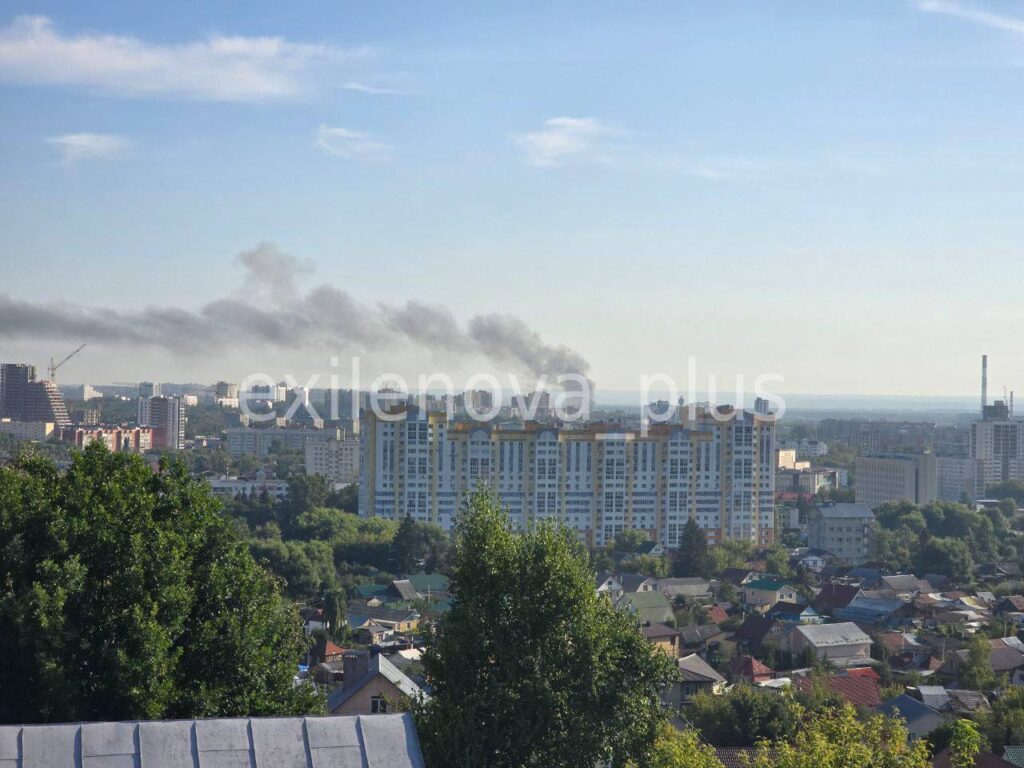 ukraine’s drones roar deep russia — penza electronics plant powers army command systems flames (video) fire russia's radio follosing ukrainian drone attack 31 2025 source; telegram/exilenova+ ukraine news reports