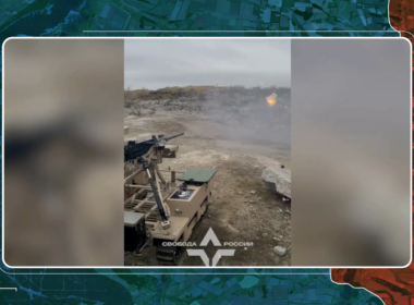 A screenshot from the RFU News – Reporting from Ukraine YouTube video, 14 July.