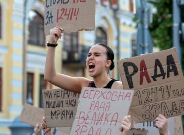Ukraine protests against corruption NABU SAPO Zelenskyy Kyiv