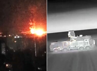 oil depot military hq airbase ukraine targets critical russian assets occupied luhansk donetsk crimea (video) fires (left); russia's pantsir-s1 sam moments before drone strike 1 2025 sources telegra/exilenova+ hur yasynuvata