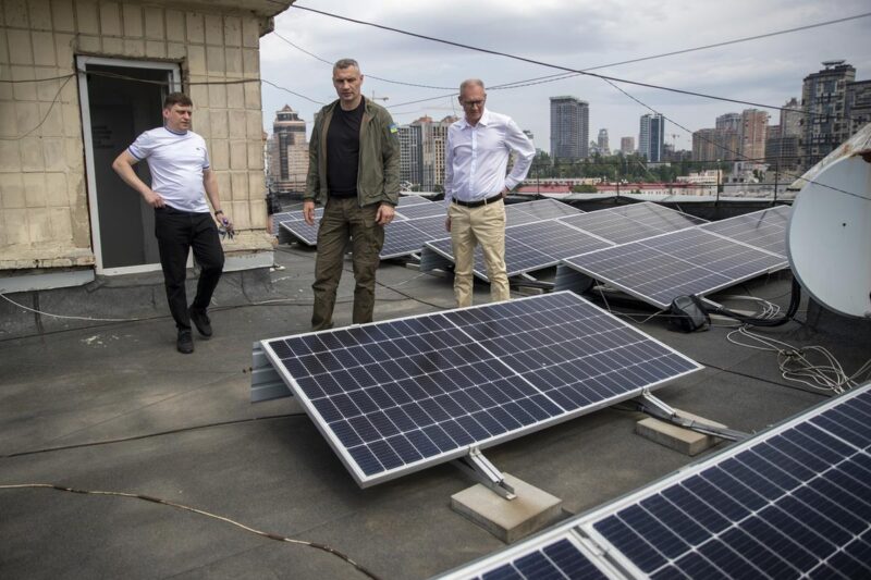 Kyiv solar power high rise green energy