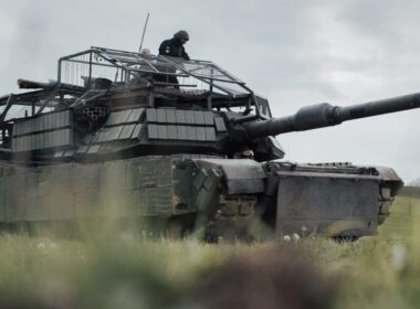 A Ukrainian M-1 tank