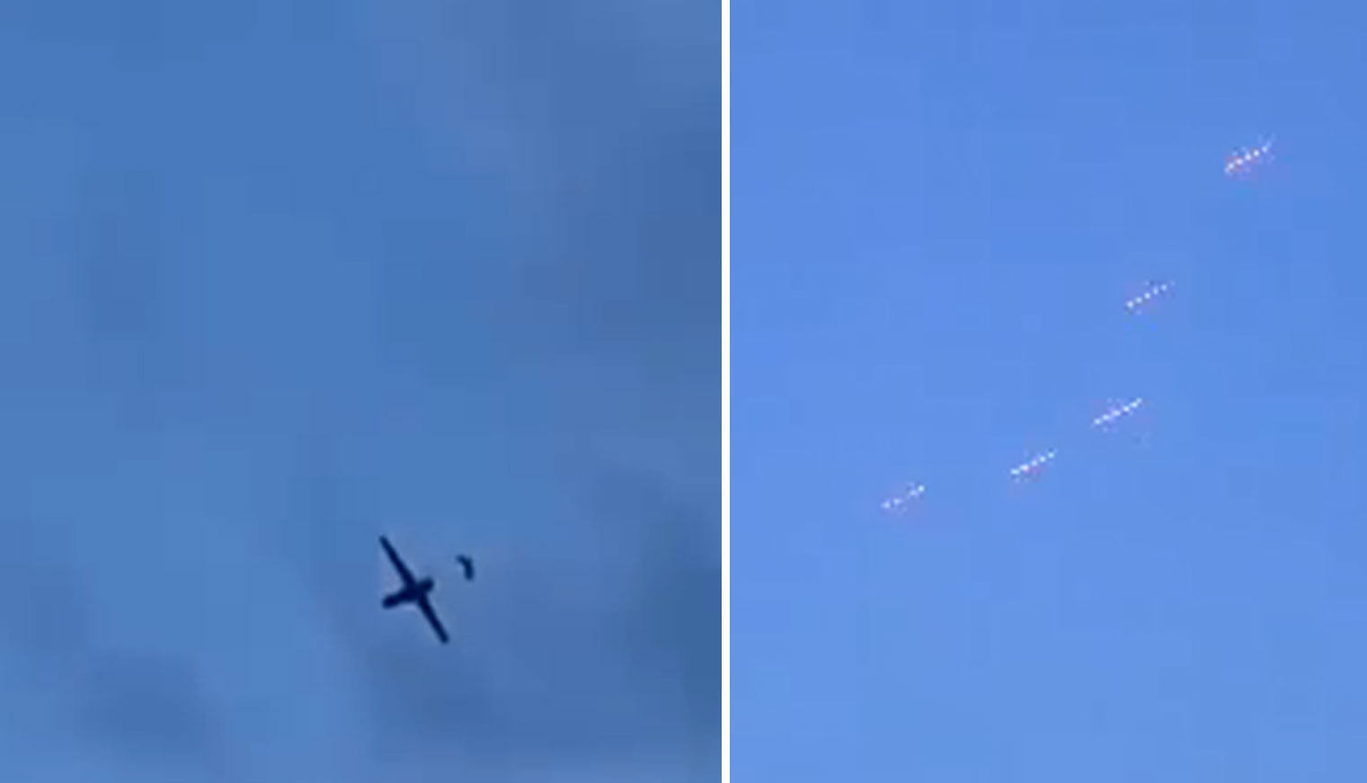 ukraine hits russian explosives production chain plant—fire erupts samara refinery ukraine's liutyi long-range drone russia's oblast (left); aa-guns trying shoot down ukrainian drones supernova+ petrochemical facility tied bomb precursors jet