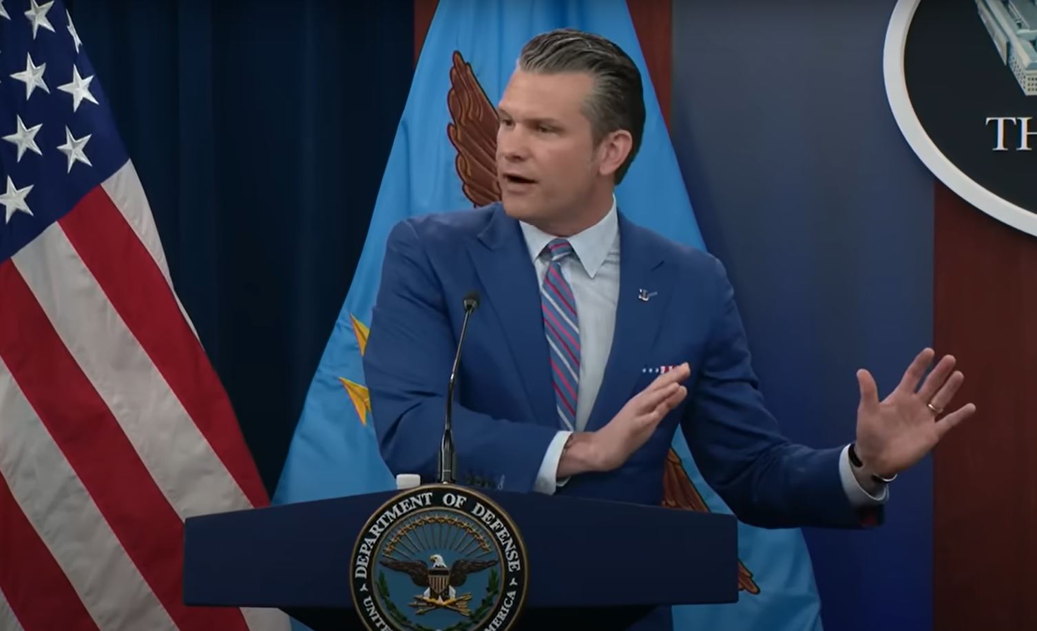 readiness issue ukraine military aid halted anyway uncovers secretary defense pete hegseth during briefing 26 2025 youtube/fox news pentagon alco chief trump administration major weapons shipment week citing concerns over
