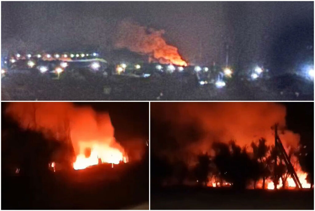 ukraine’s drone offensive pounds volgograd–rostov railway again — kotelnikovo burns overnight attack fires area station russia's volgograd oblast 31 2025 telegram/exilenova+ kotelinokovo-volgograd-substation-on-fire last night ukrainian drones hit volgograd-rostov section now