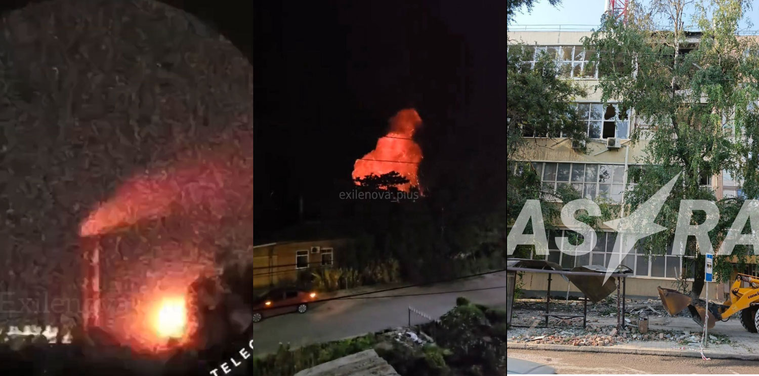 russian power station burns after drone strike—novocherskassk traffic gridlocked left right ukraine's strikes russia's novocherkassk plant railway aftermath strike local telecom facility russia rostov oblast 23 2025 sources telegram/exilenova+ astra