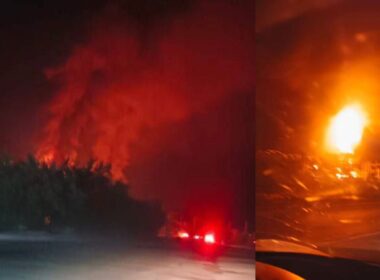 russia's volgograd railway power substation burns after night drone raid fire zhutovo line oblast attack overnight 27 2025 telegram/exilenova+ zhutovo-volgograd burned caused explosions massive blaze near station strike cut electricity