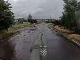 A 155th Mechanized Brigade Leopard 2A4 in Pokrovsk.