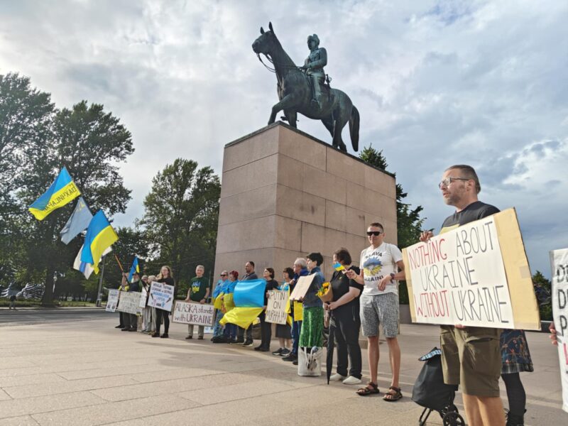 Rally in Helsinki, Finland, 12 August. Photo: Ukrainalaisten yhdistys Suomessa ry