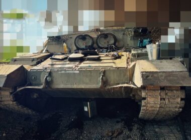 oga in a Russian repair yard.