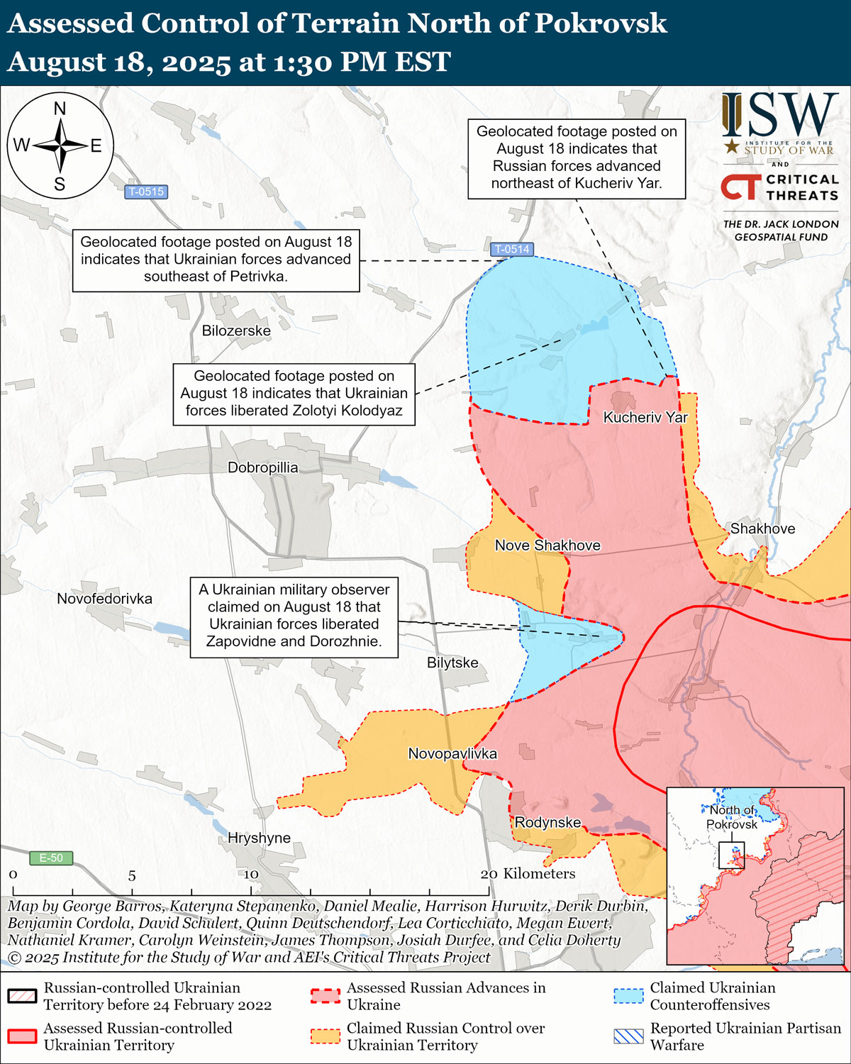 isw russia’s advance near dobropillya fracturing under ukrainian counterattacks north-of-pokrovsk-direction-august-18-2025-(1) troops retook key villages base narrow penetration dobropillia donetsk oblast forces reversing attempted breakthrough institute study war (isw) reported 18
