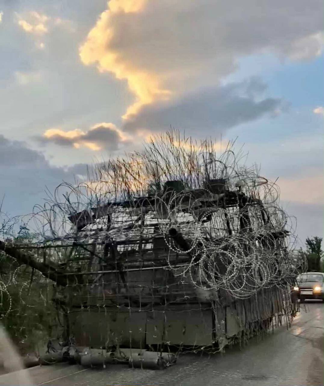 The new Russian porcupine tank.