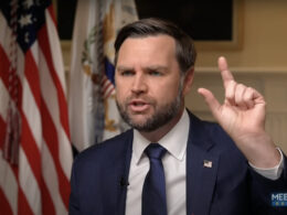 US Vice President J.D. Vance during the interview with NBC News.