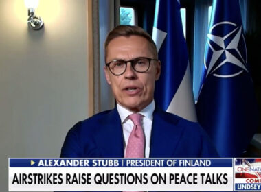 Finnish President Alexander Stubb during an interview at the One Nation program at Fox News, 25 August.
