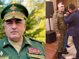 ukraine hit russian convoy kursk — deputy commander moscow's north grouping lost arm leg army's general-lieutenant essedulla abatchev photos sources abachev-russian-general-nicely-sruck-in-kursk-oblast ukrainian forces struck military oblast overnight 17 leaving russia’s