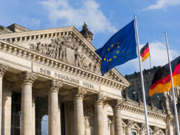 berlin commits $500 million ukraine sourcing weapons directly reserves germany eu's flags berlin's government quarter front german parliament protokoll-inlandde bundestag goal rapid delivery air defense other vital gear nato says