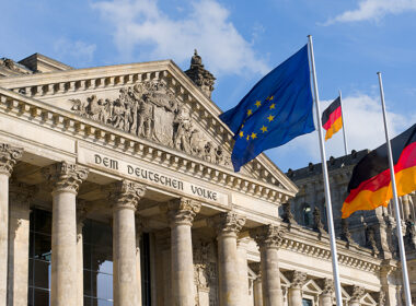berlin commits $500 million ukraine sourcing weapons directly reserves germany eu's flags berlin's government quarter front german parliament protokoll-inlandde bundestag goal rapid delivery air defense other vital gear nato says