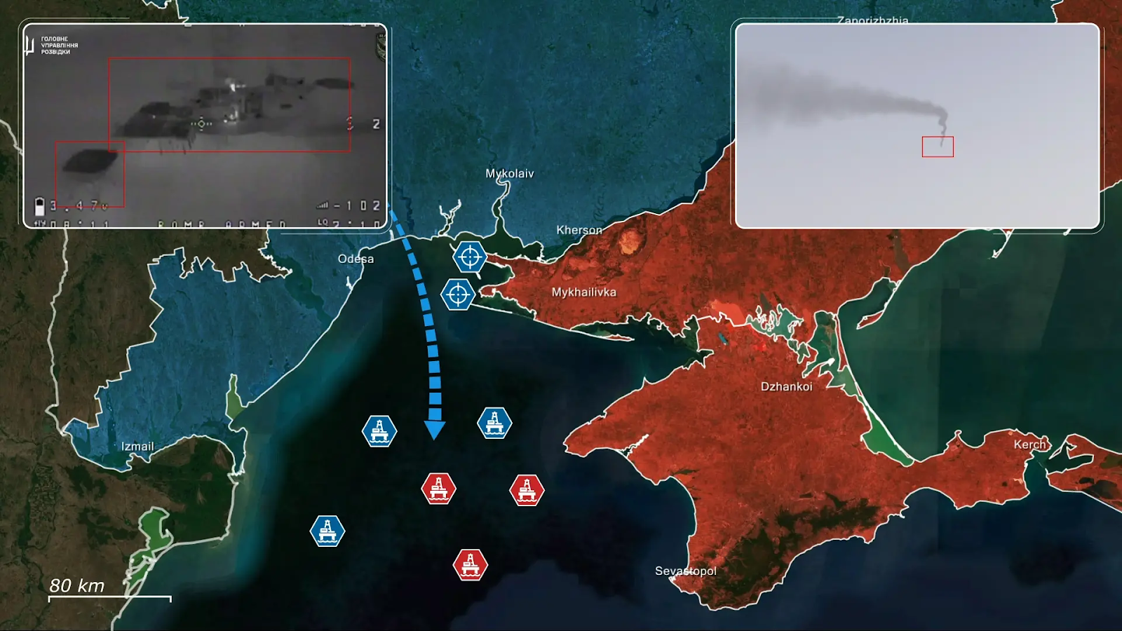 A screenshot from the RFU News – Reporting from Ukraine YouTube video, 5 August