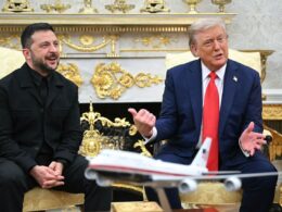 zelenskyy demands everything security while trump hints vague article 5-like protection ukrainian president volodymyr donald meet oval office 18 2025 gettyimages-2230141671 met washington backed delegation european leaders urging support ukraine
