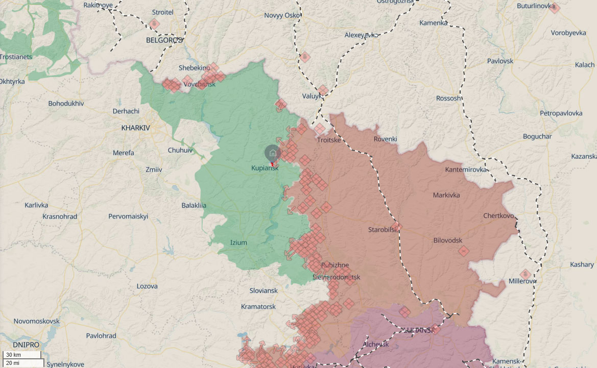 Situation in eastern Ukraine as of 31 August 2025. Map: Deep State