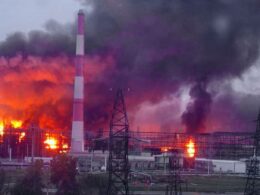 analysis two months deep strikes explains what ukraine really targets russian oil refineries · post fires kuybyshevsky refinery samara russia after drone attack 28 2025 telegram/exilenova+ oil-depot-on-fire-samara-5008117500373742143 ukraine’s two-month strike