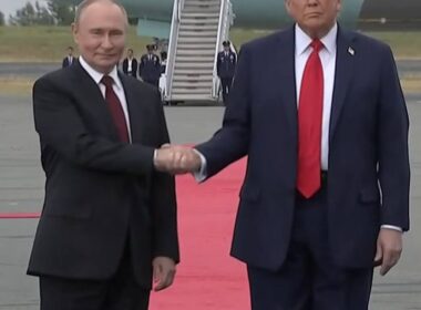 Russian President Vladimir Putin meets with US President Donald Trump in Alaska, on 15 August 2025.