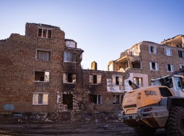 destroyed building kyiv