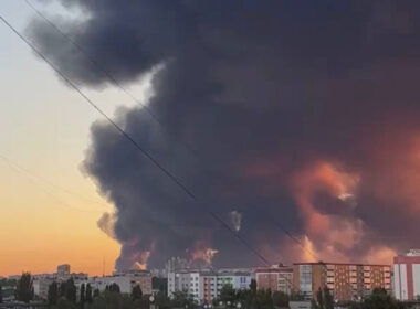 russia targeted ukraine 270 dornes 10 missiles while trump zelenskyy met washington fire poltava oblast after russia's combined missile drone attack overnight 19 2025 telegram/exilenova+ poltava-oblast hit homes greenhouses power