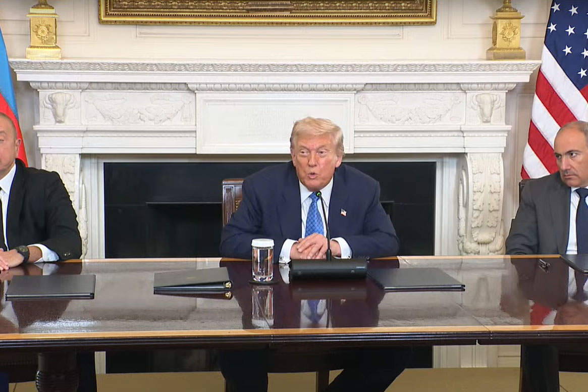 trump’s russia deadline expires without sanctions — now he’s flying putin alaska ‘peace’ talks president trump speaks during trilateral signing leaders armenia azerbaijan white house 8 2025 trump-in-pshonka-style-white-house-opens-his-mouth-about-putin-and-something has dropped
