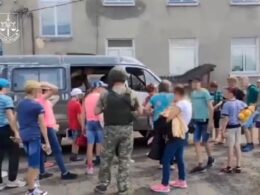 Ukrainian prosecutors gathered evidence showing Russian forces transported children from a special school in then-occupied Novopetrivka village through occupied Crimea to Russia's Anapa Oblast, where they faced daily ideological pressure including forced anthem singing and Ukrainian language bans.