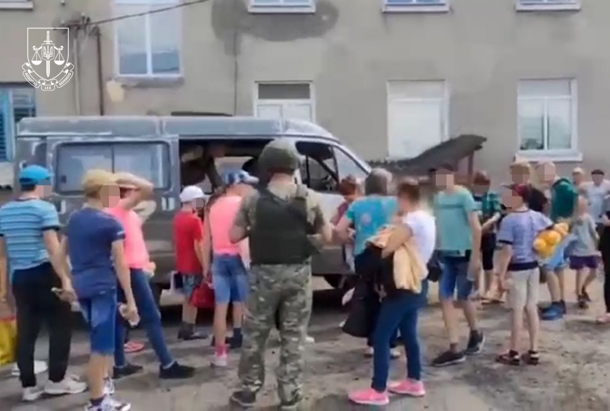 Ukrainian prosecutors gathered evidence showing Russian forces transported children from a special school in then-occupied Novopetrivka village through occupied Crimea to Russia's Anapa Oblast, where they faced daily ideological pressure including forced anthem singing and Ukrainian language bans.