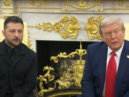 trump claims breakthrough ukraine-russia peace talks — kremlin pretends hear ukrainian president volodymyr zelenskyy (l) donald (r) during meeting oval office 18 2025 / white house zelenski-trump institute study war
