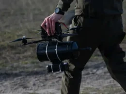 Fiber-optic UAV. Open source photo