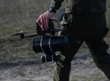 Fiber-optic UAV. Open source photo