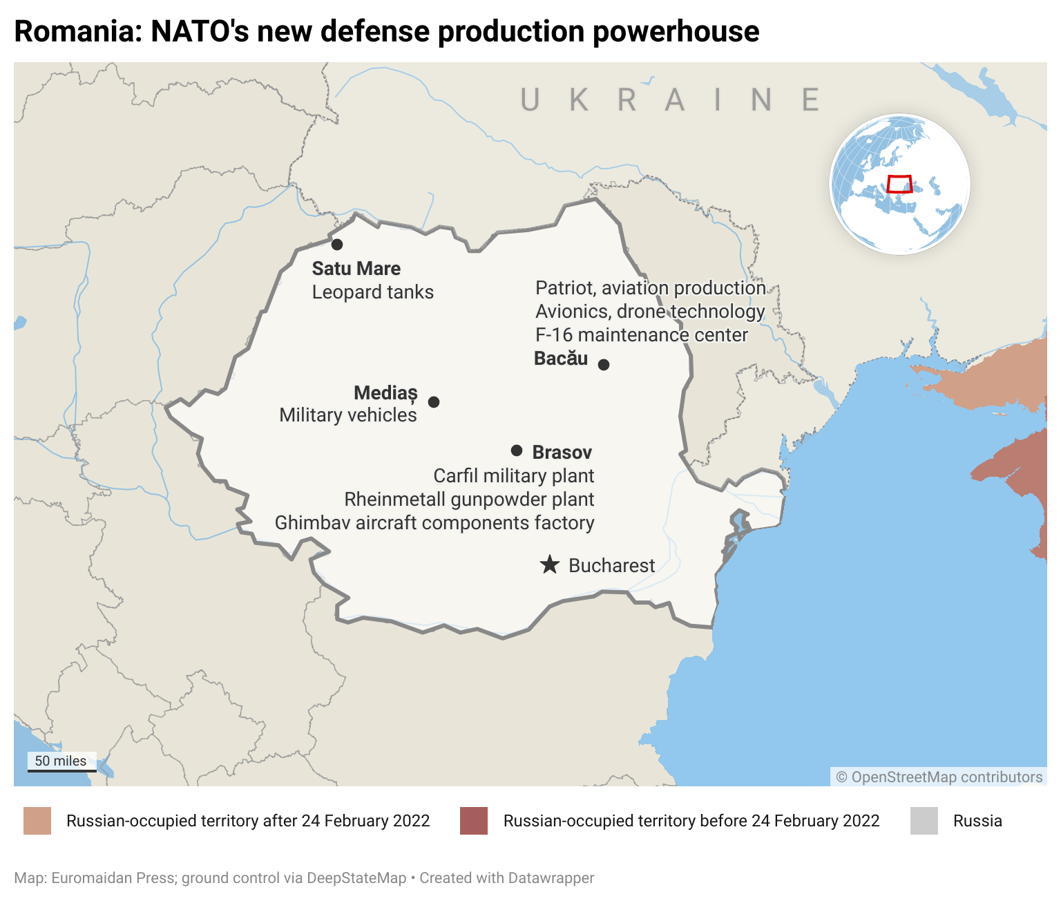 Romania defense production plants EU synergy